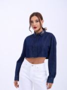 6603 KOT BLUZ-MAVİ resmi